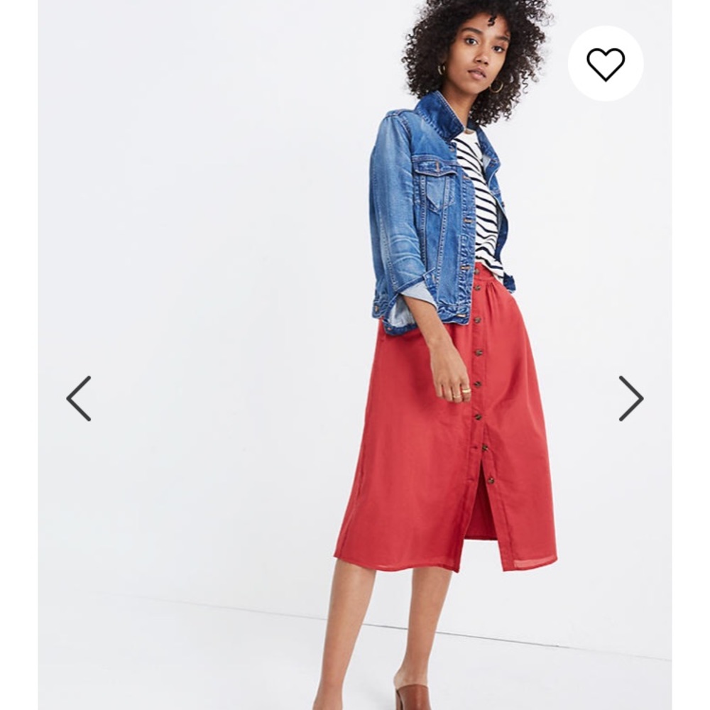 Made well midi red skirt